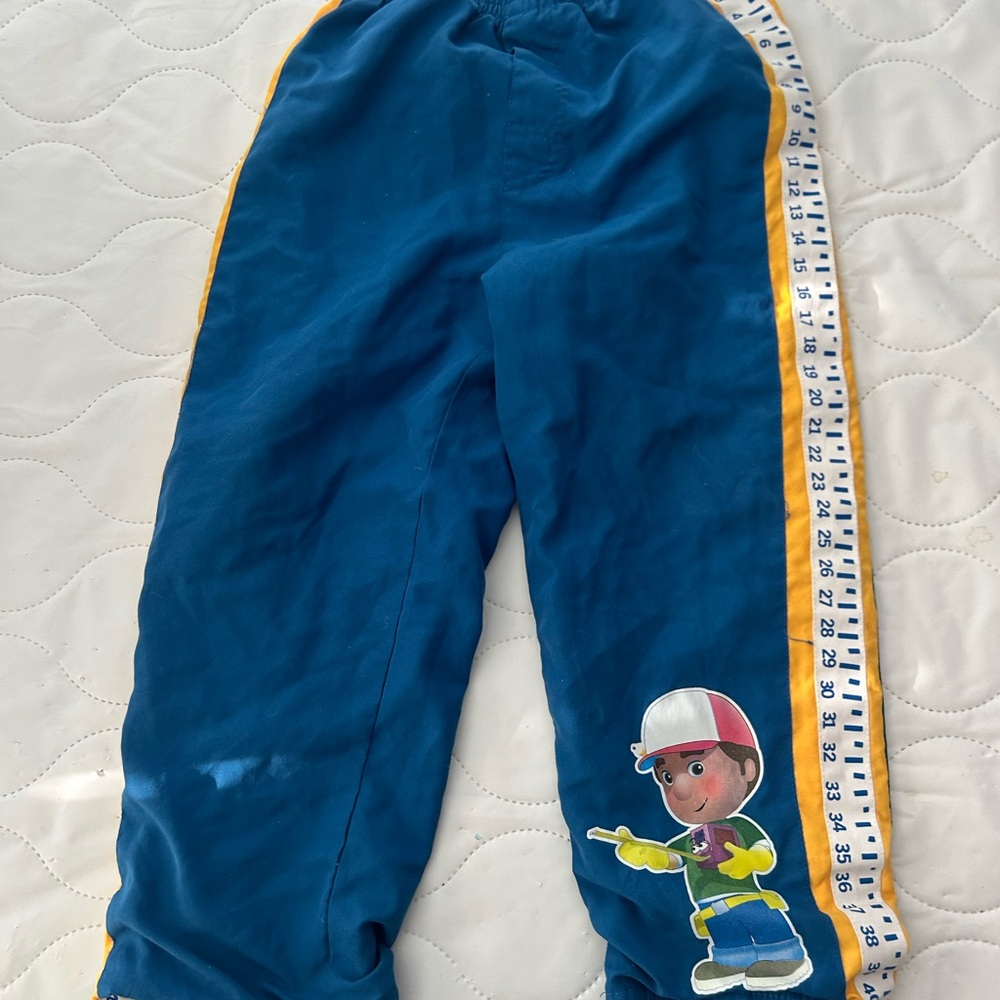 Kids Blue Cartoon Character Pants